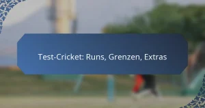 Test-Cricket: Runs, Grenzen, Extras
