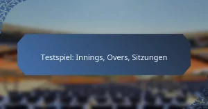 Testspiel: Innings, Overs, Sitzungen