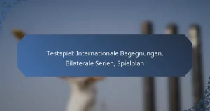 Testspiel: Internationale Begegnungen, Bilaterale Serien, Spielplan