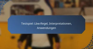 Testspiel: Lbw-Regel, Interpretationen, Anwendungen