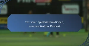 Testspiel: Spielerinteraktionen, Kommunikation, Respekt